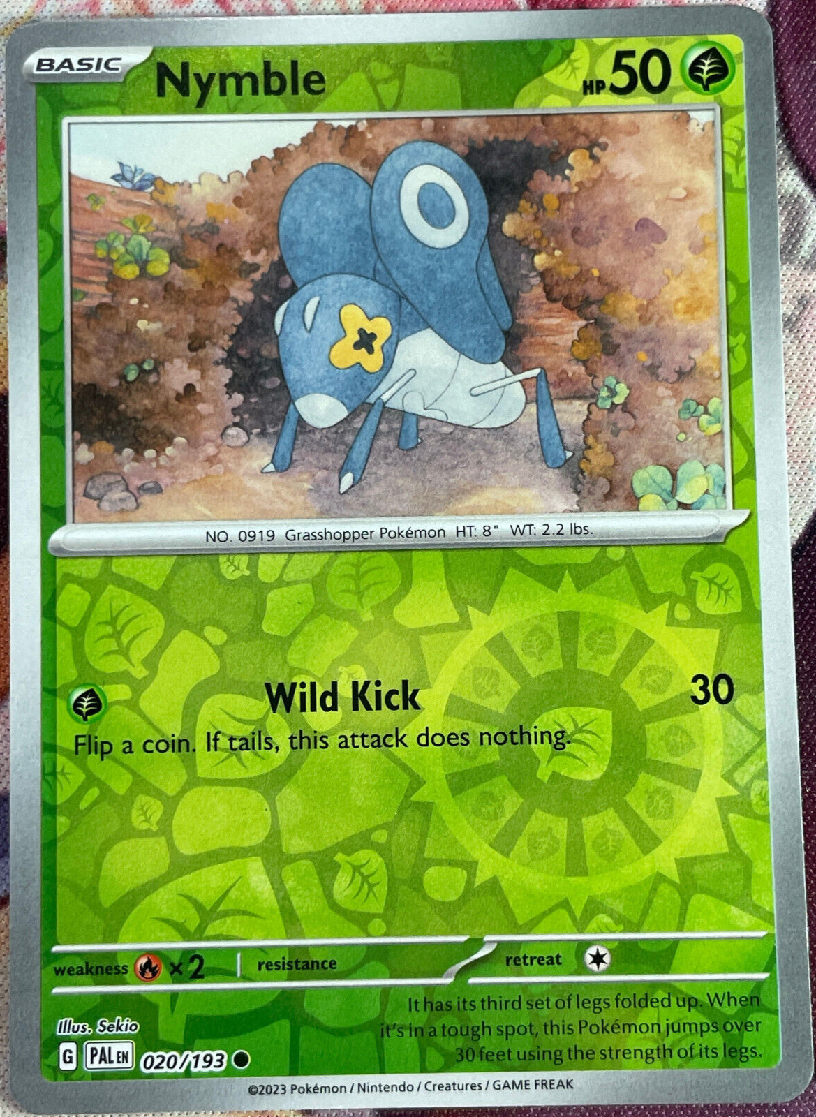 Nymble Reverse Holo - 020/193 - Paldea Evolved Pokemon 2023