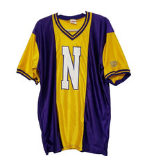 Vtg WILSON Nylon Sportswear Top T-shirt letter N Men Made in USA L