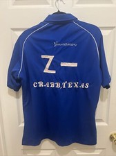 Vtg 60s Bowling Shirt Embroidered Stitch Royal Blue Size L King Louie Rockabilly