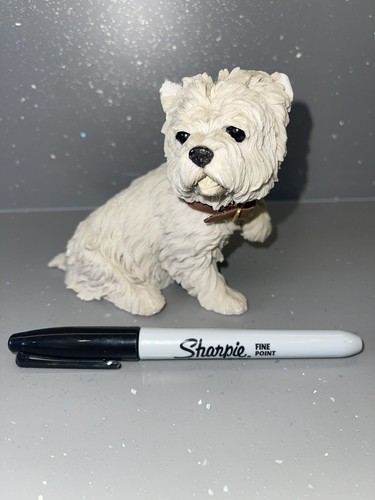 White West Highland Terrier Dog Ornament westie cake topper head stone realistic - Picture 12 of 12