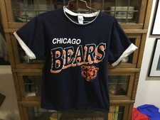 VTG 90  s Chicago Bears SPELL OUT w LOGO Double COMPETITOR T-shirt SZ L - Cool