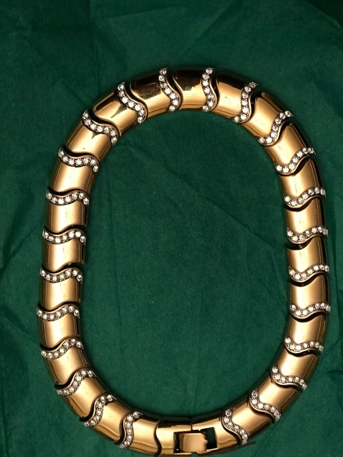 Collana Givenchy vintage anni 70 oro e diamanti come nuova rara