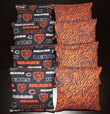 CHICAGO BEARS Cornhole Bean Bags All Weather Plastic Resin Filled WATERPROOF