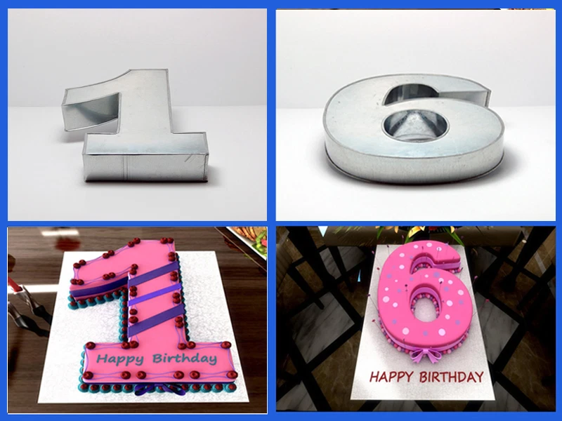 10" NUMBER 6 SIX AND 1 ONE WEDDING BIRTHDAY ANNIVERSARY CAKE TINS PANS