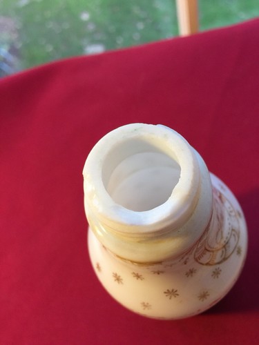 RARO Vidrio opalino francés Portieux Vallerystal con coctelera de azúcar Muffineer dorado - Imagen 4 de 8