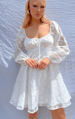 Princess Polly MARCEAU LONG SLEEVE MINI DRESS WHITE Size 2 New | eBay Princess Polly MARCEAU LONG SLEEVE MINI DRESS WHITE Size 2 New | eBay