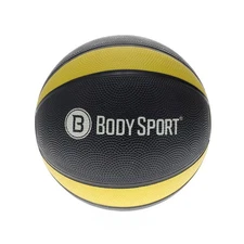 Body Sport Medicine Ball, 8 lb., 26.2-Inch Circumference, Yellow/Black