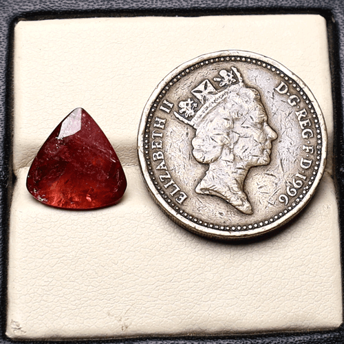 Tormalina rubellite naturale 3,59 CT 11,6 MM pera taglio sfaccettato pietra preziosa non trattata - Foto 9 di 13