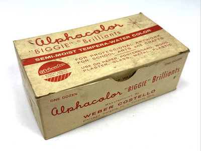 Vtg Weber Costello Alphacolor Brilliants Concentrated Tempera Biggie Paint BOXED