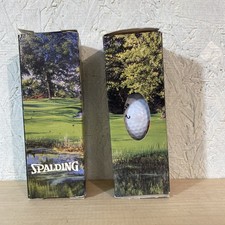 Vintage 1995 Spalding Custom Real Logo Golf Balls in Sleeve Collectible Unused