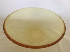 Fire and Light Recycled Art Glass Citrus Yellow Bowl 11” Fire & Light