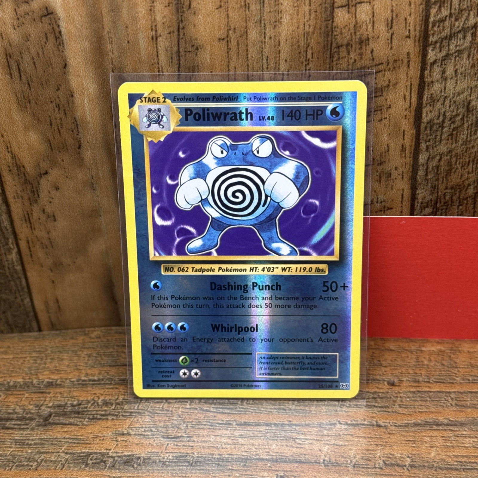 Pokemon Poliwrath 25/108 Reverse Holo Pokemon Card (NM)