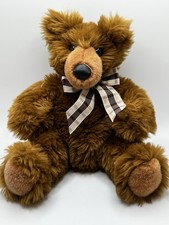 FAO Schwarz Fifth Avenue NYC VBrown Teddy Bear Plush Ribbon 9  
