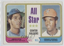 1974 Topps All Star Center Fielders Amos Otis Cesar Cedeno #337 05v0