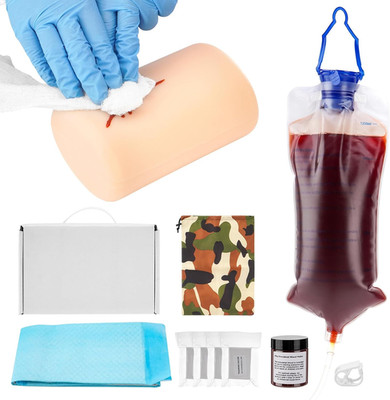 Wound Packing Trainer Kit: Silicone Bleeding Control Model with Accessories, Pap