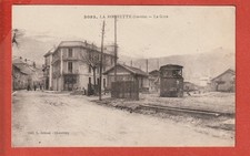 CPA   -  LA ROCHETTE    - 73  -   LA GARE  TRAIN  -  TRAMWAY