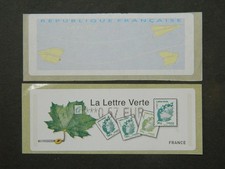Vignettes LISA La lettre verte République française La Poste