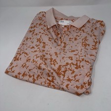 Oakley Golf Shirt Mens Large Polo Hydrolix XL Regular Fit Stretch Pastel Orange