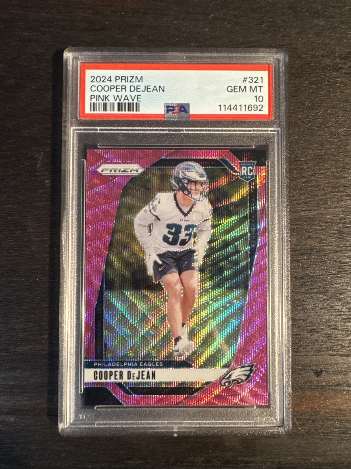 2024 Panini Prizm - Rookies Cooper DeJean #321 Pink Wave Prizm (RC)