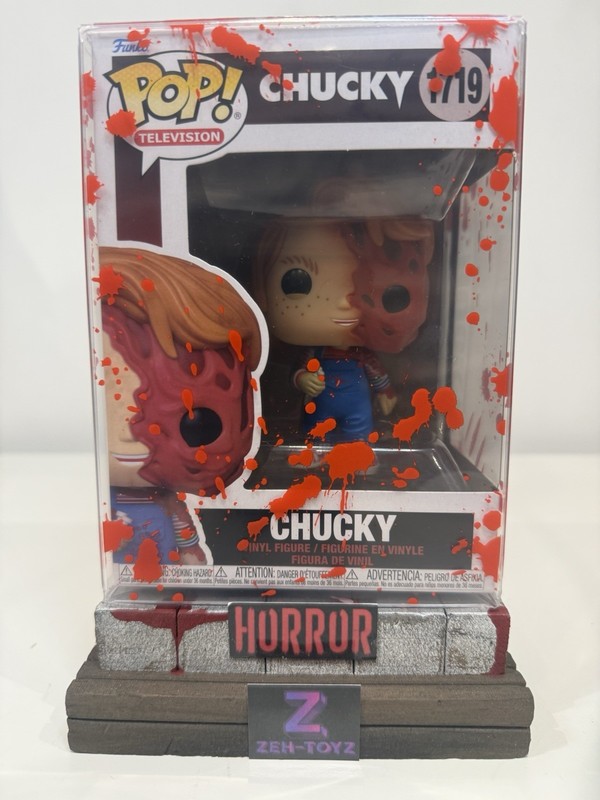 Funko Pop! Horror Television Chucky Melted Face #1719 Bloody Protector