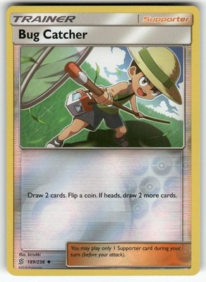 Bug Catcher SM - Unified Minds Uncommon,Reverse Holo Pokemon Near Mint or Better