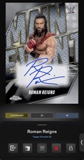 Topps Slam 2025 Chrome WWE Roman Reigns Main Event Black Refractor /10 Auto