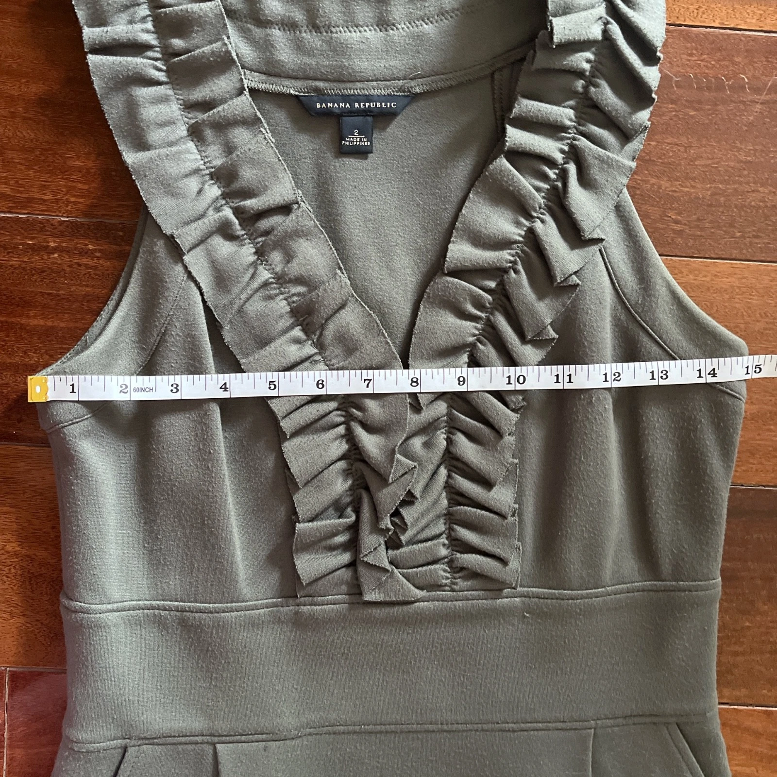 VETEMENTS Abito tubino grigio elasticizzato BANANA REPUBLIC Ponte taglia 2