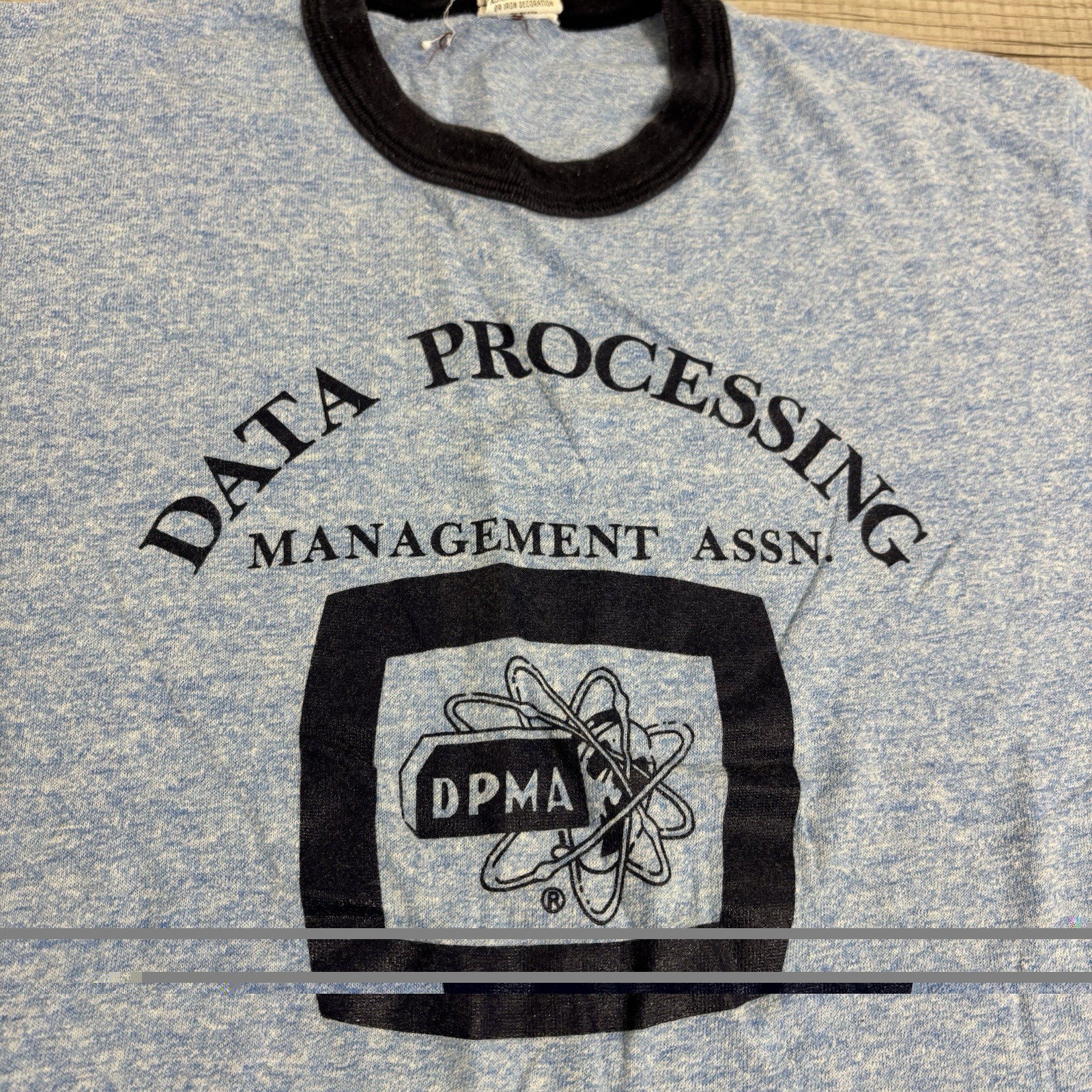 Vintage 90s Blue DPMA Data Processing Tech Ringer… - image 3