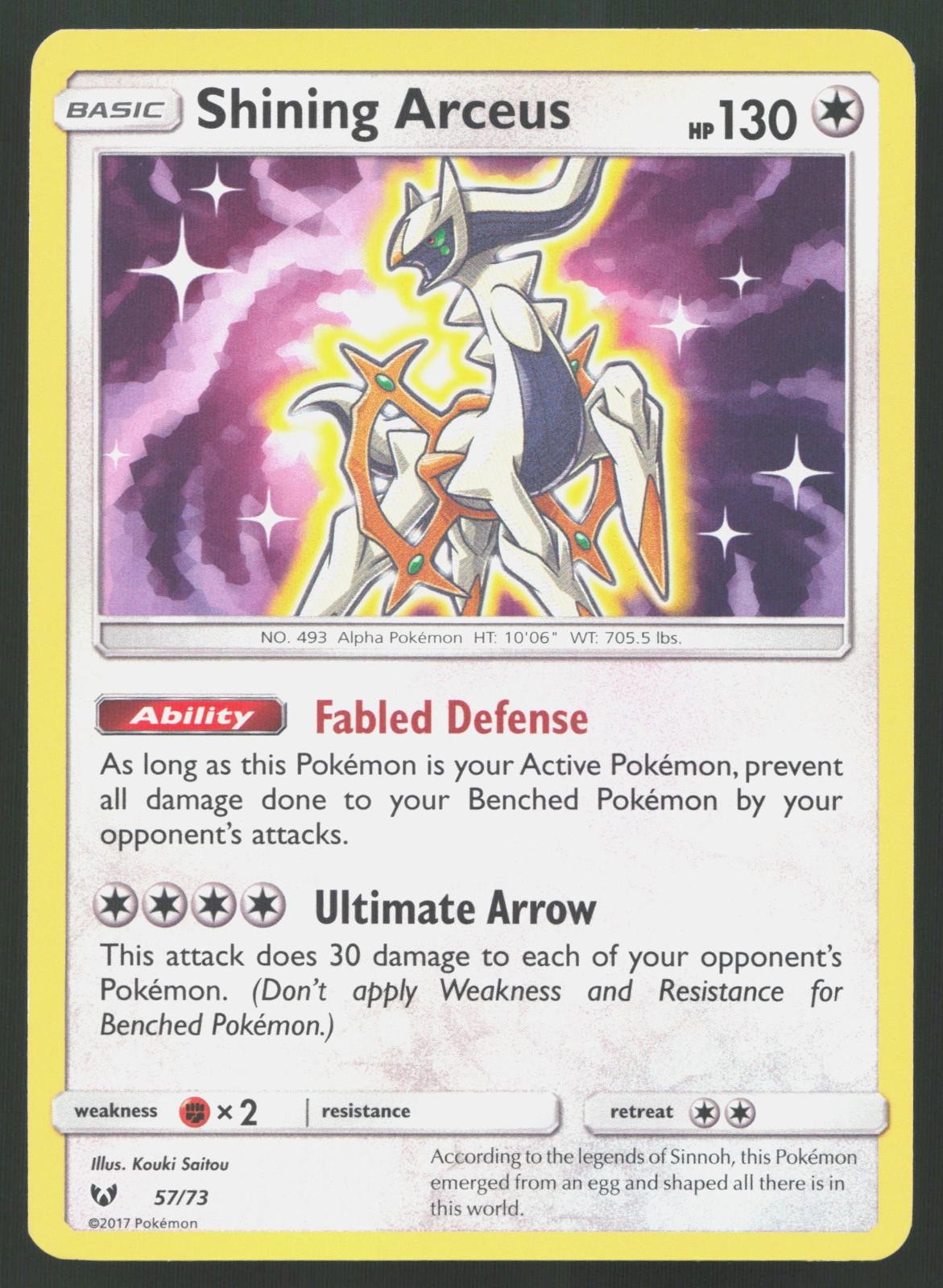 Shining Arceus 57/73 Shining Legends Pokemon