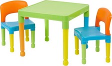 Liberty House Toys Kids Plastic Table & 2 Chairs