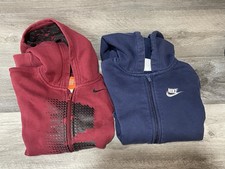 Lot Of 2 Hoodie Nike Hoodies Burgundy M - Blue L Boys Youth