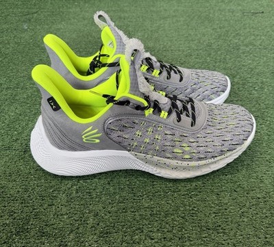 Under Armour Curry Flow 9  Young Wolf  Sample Grey Volt 3025684-115 Men s Sz 13