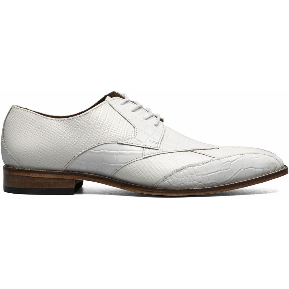 Stacy Adams Shoes Tristano Modified Bike Toe Oxford White Size 8.5 — photo 2