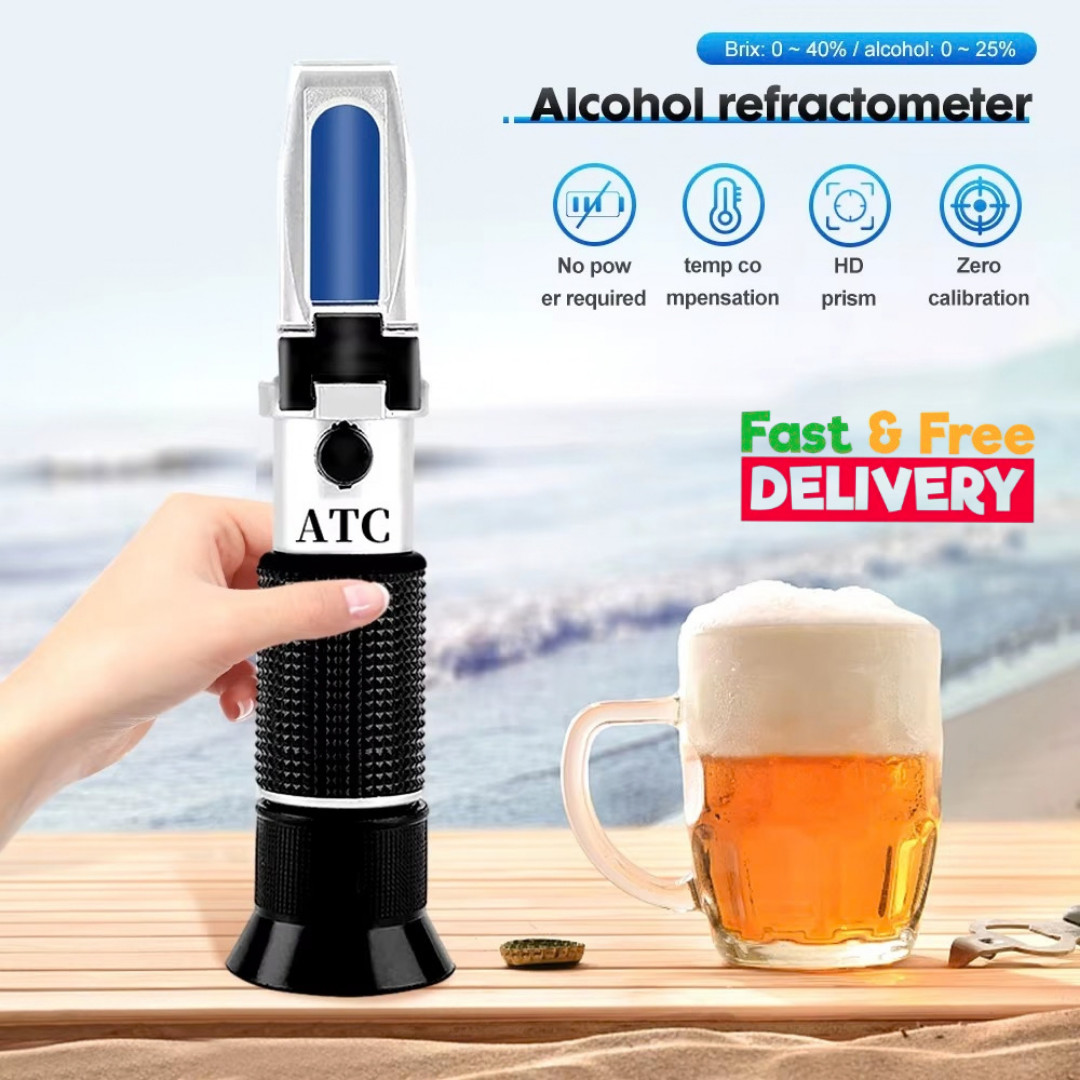 Alcohol Hydrometer Spirit Tester Meter Refractometer Tool for Home Brewing Use