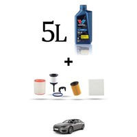 Hoffcar Wartungskit 4 Filter Und 5L ÖL FüR Audi A6 (C8) 40 TDI Und Mild Hybrid
