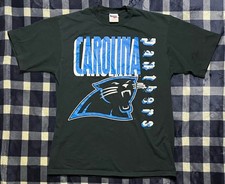 Vtg Carolina Panthers NFL Mens XL Graphic Locker Line T Shirt 1995
