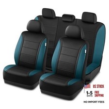 Leather Seat Covers, Breathable Car Seat Covers Full Set for Blue Full Set
