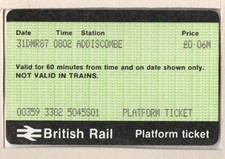 Addiscombe S01 (closed 31 May 1997) - APTIS platform ticket - popular station