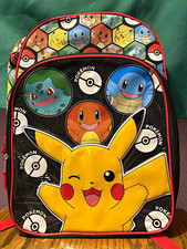 Bioworld Pok&eacute;mon Mini Backpack Pikachu Eevee Graphic Print Zip Polyester