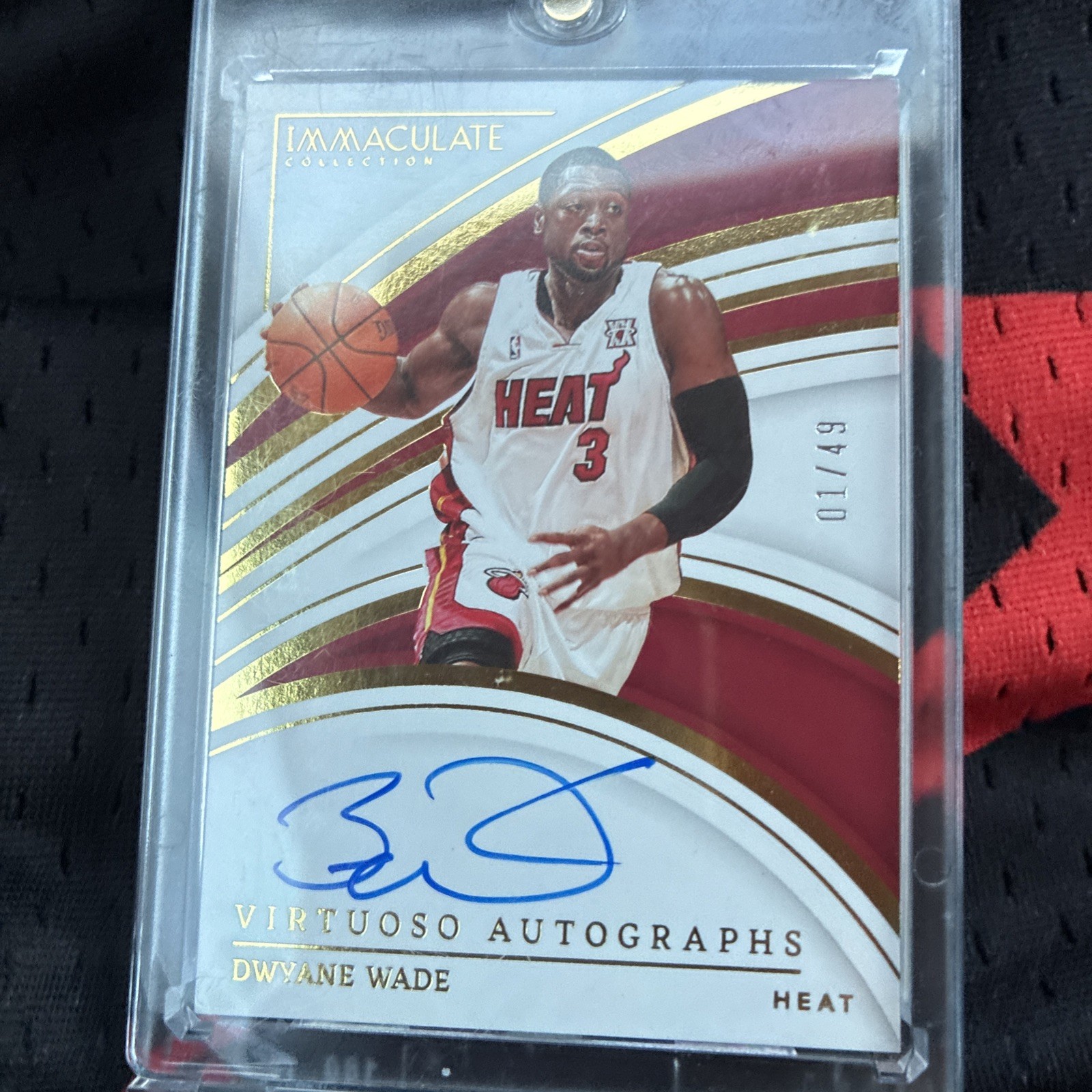2022-23 Panini Immaculate Collection Virtuoso Gold Dwyane Wade Auto 1/49 Heat 