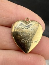 Ciondolo medaglione cuore pieno oro Kris inciso sempre nel mio cuore ricordo