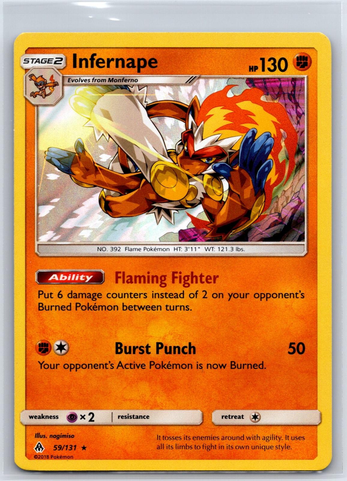 Infernape 59/131 Holo Rare Forbidden Light Pokemon Holo NM/M 527d-11