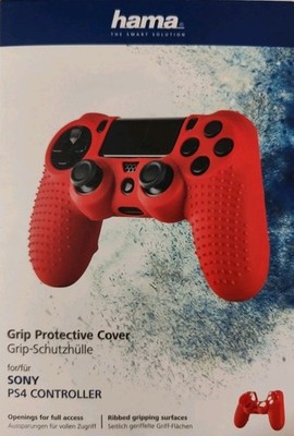 Hama GRIP Protective Cover Grip-Schutzhülle PS4 Controller Rot Kratzschutz
