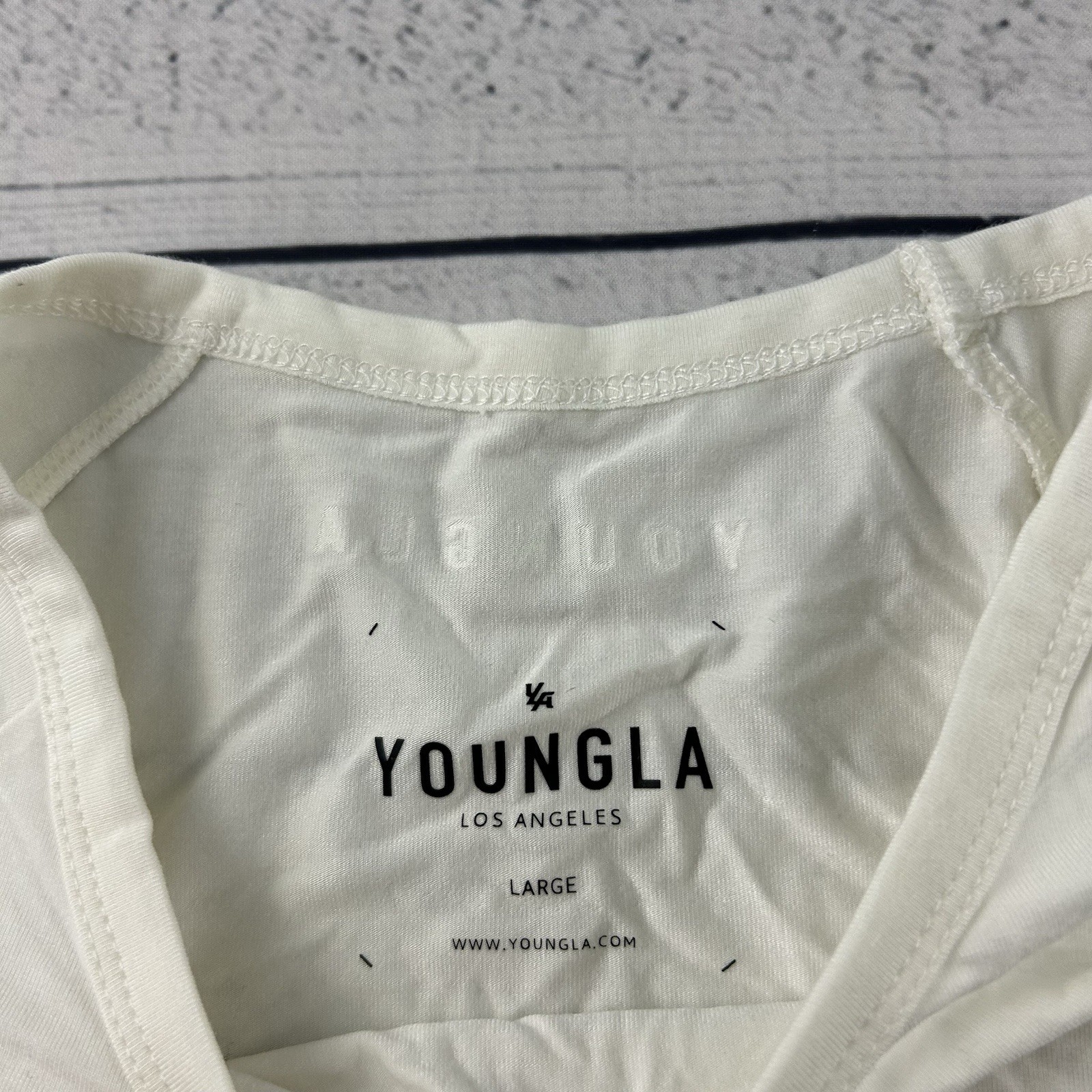 Young LA Script Logo Short Sleeve Basic Blank T S… - image 3