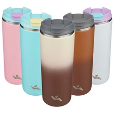 Konokyo Tumbler with Lid, 16 oz Travel Coffee Mug Double Wall Vacuum Stainles...