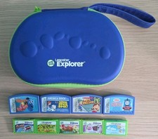 LeapFrog Leapster/Explorer Learning Game Cartridges Lot of 9, With Case