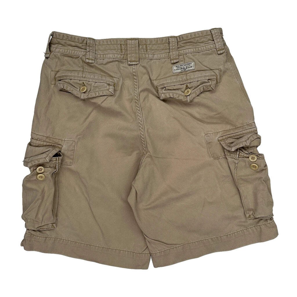 Polo By Ralph Lauren Cargo Shorts - 33W 9L Beige Cotton