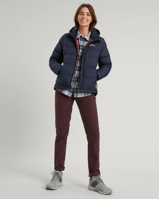 Kathmandu gefütterte Jacke Mantel mit Kapuze Entendaunen marineblau Damen, Größe 16 REFB6B1