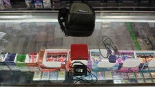 Nintendo Game Boy Advance SP Flame Red OEM AC + Link Cable Backpack Case Tested
