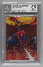 2017 Fleer Ultra Marvel Preserved Amber City Scape 3/15 Spider-Man BGS 8.5 00ka
